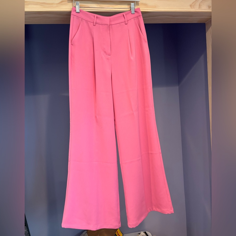 Leith Bubblegum Pink Wide Leg Pants